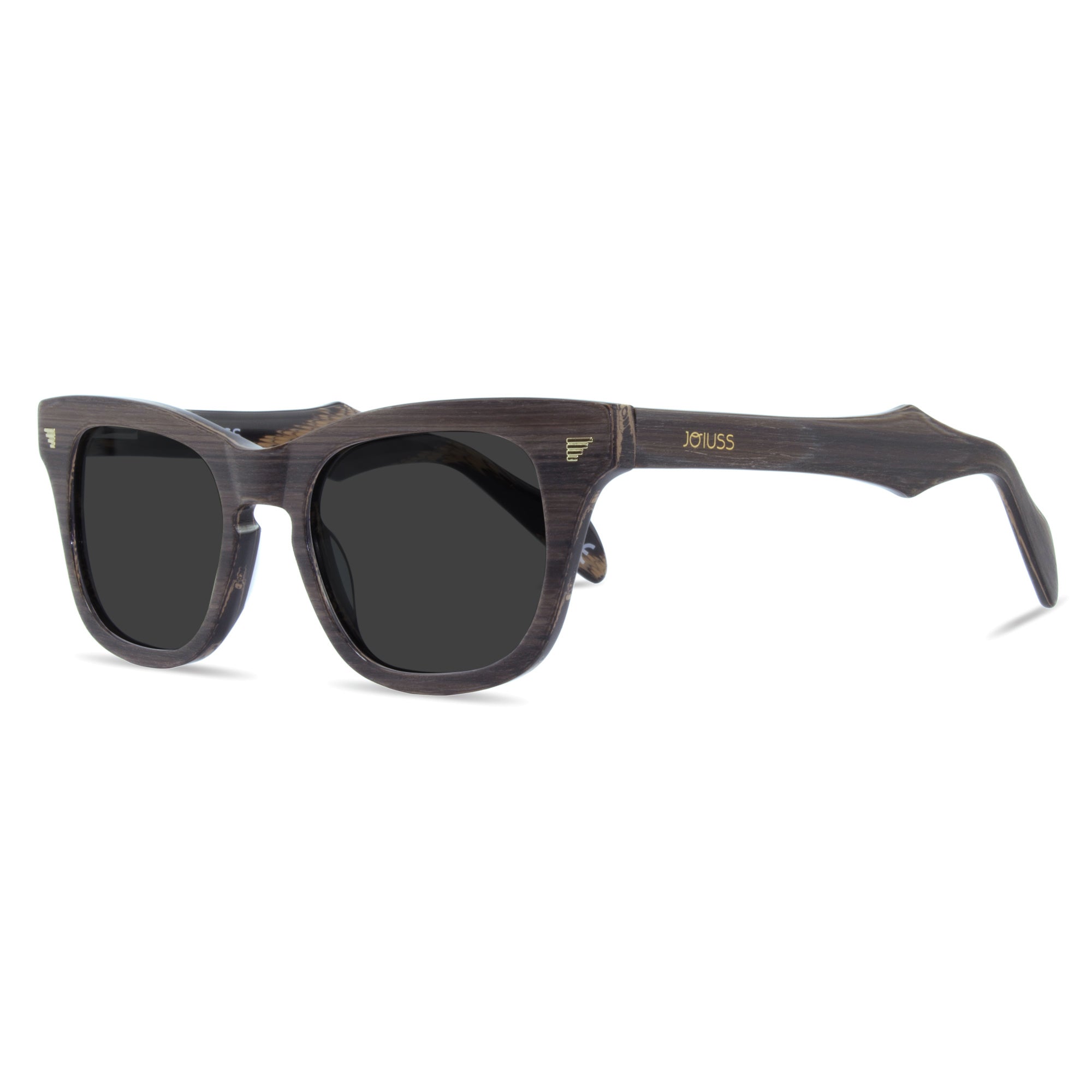 Rectangular Sunglasses - Dark Wood Effect - Russ