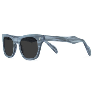 Rectangular Sunglasses - Grey Wood Effect - Russ