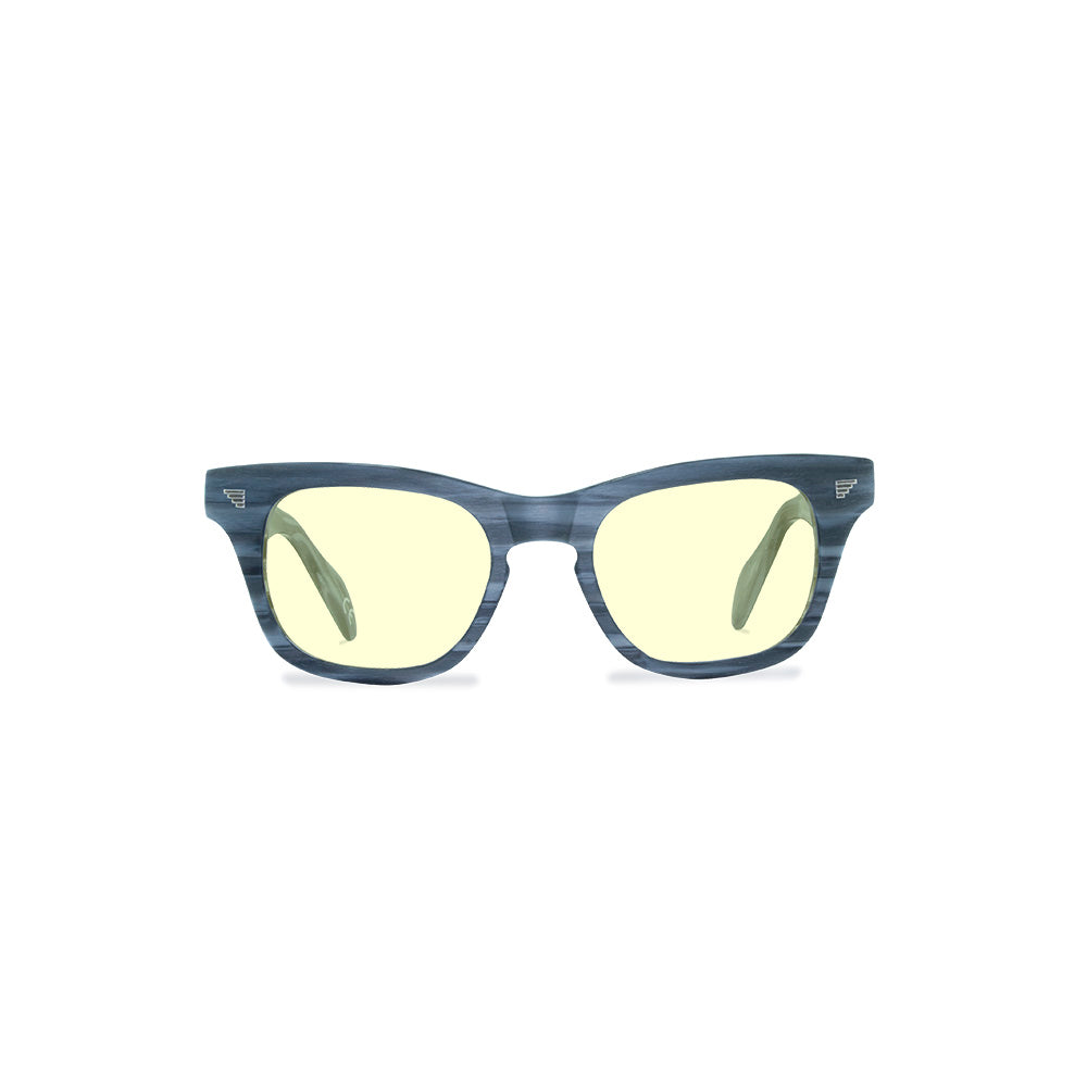 Rectangular Sunglasses - Grey Wood Effect - Russ